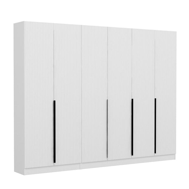 Asir Dulap din pal, cu 6 usi, Noah 8257 Alb, l270xA35xH210 cm