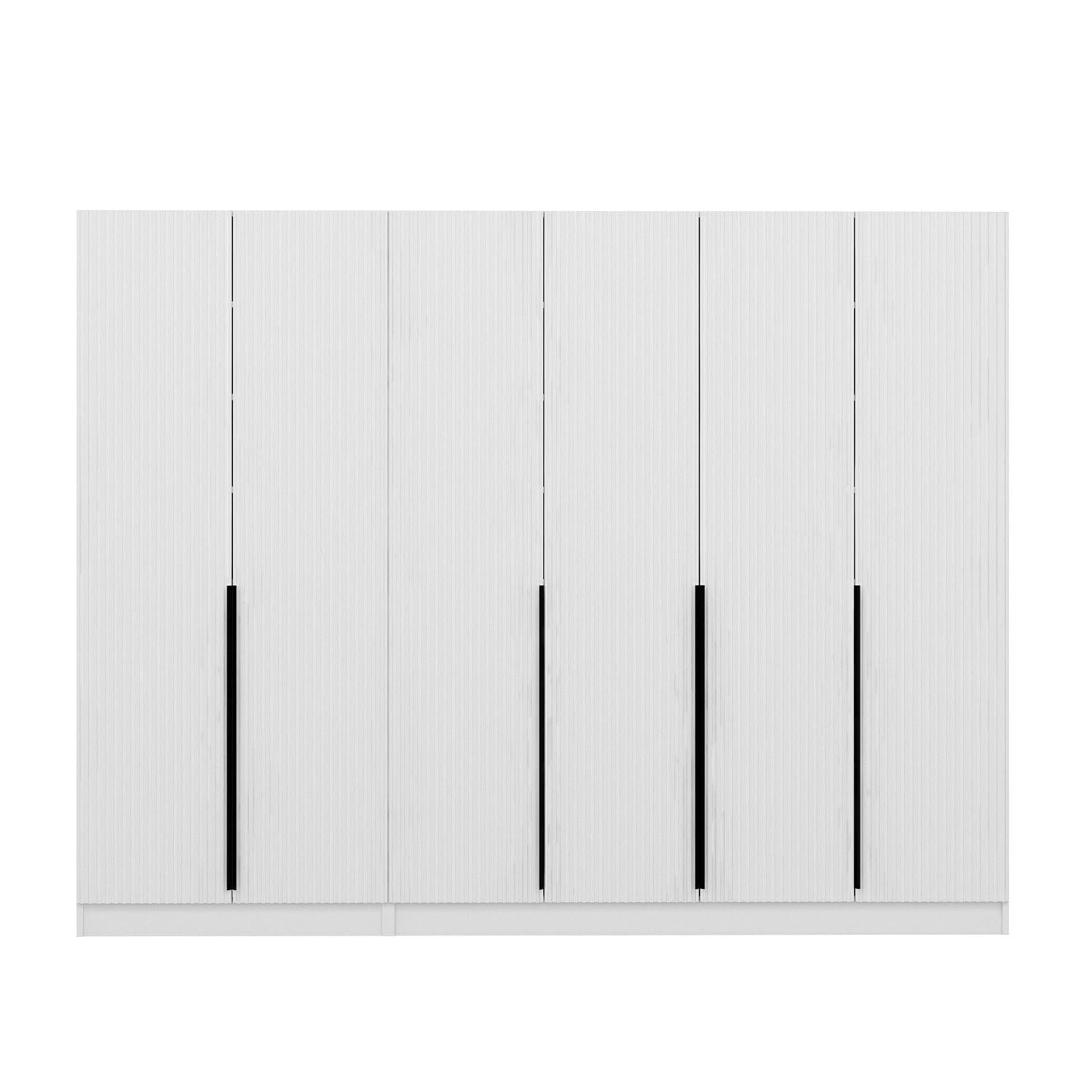 Asir Dulap din pal, cu 6 usi, Noah 8257 Alb, l270xA35xH210 cm