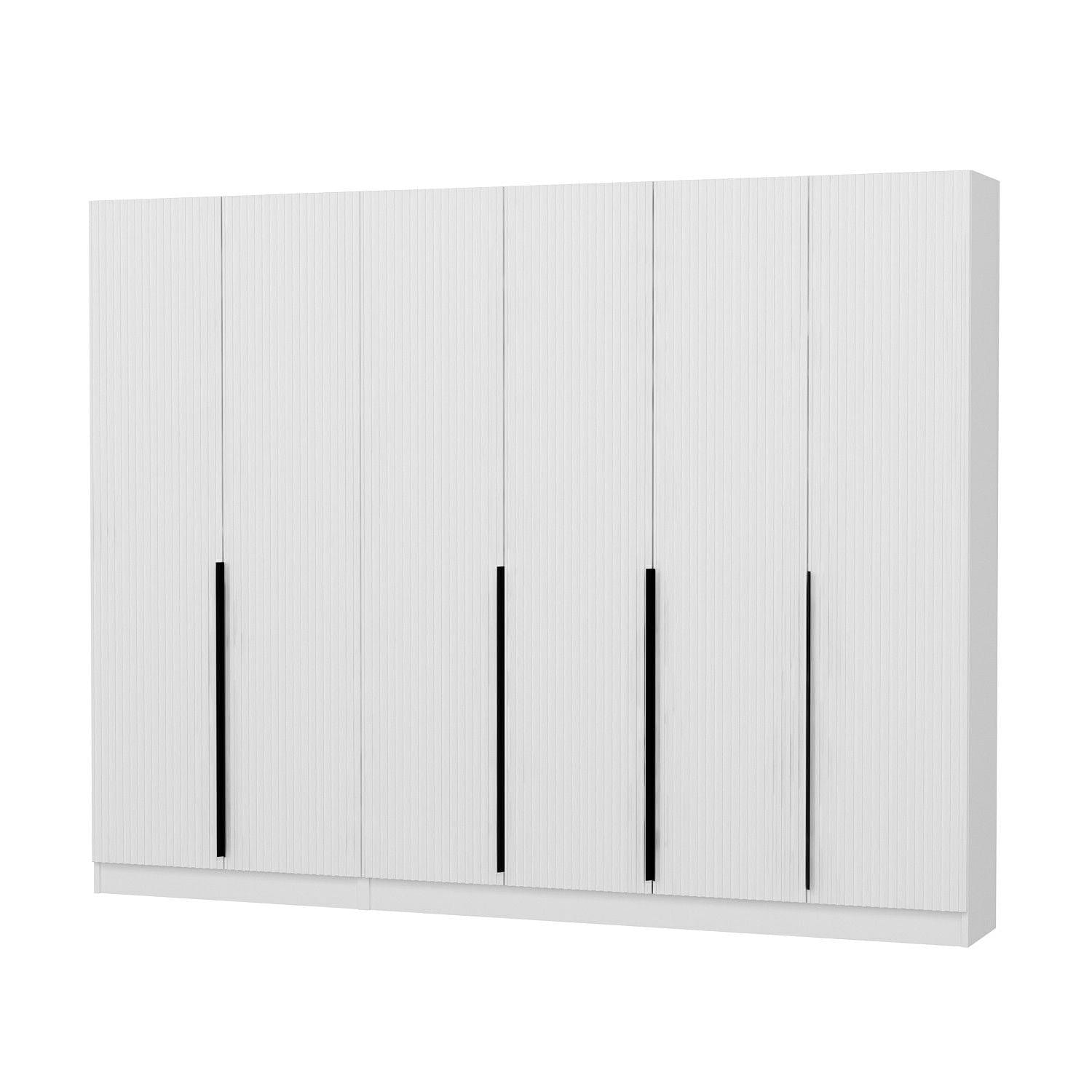 Asir Dulap din pal, cu 6 usi, Noah 8257 Alb, l270xA35xH210 cm