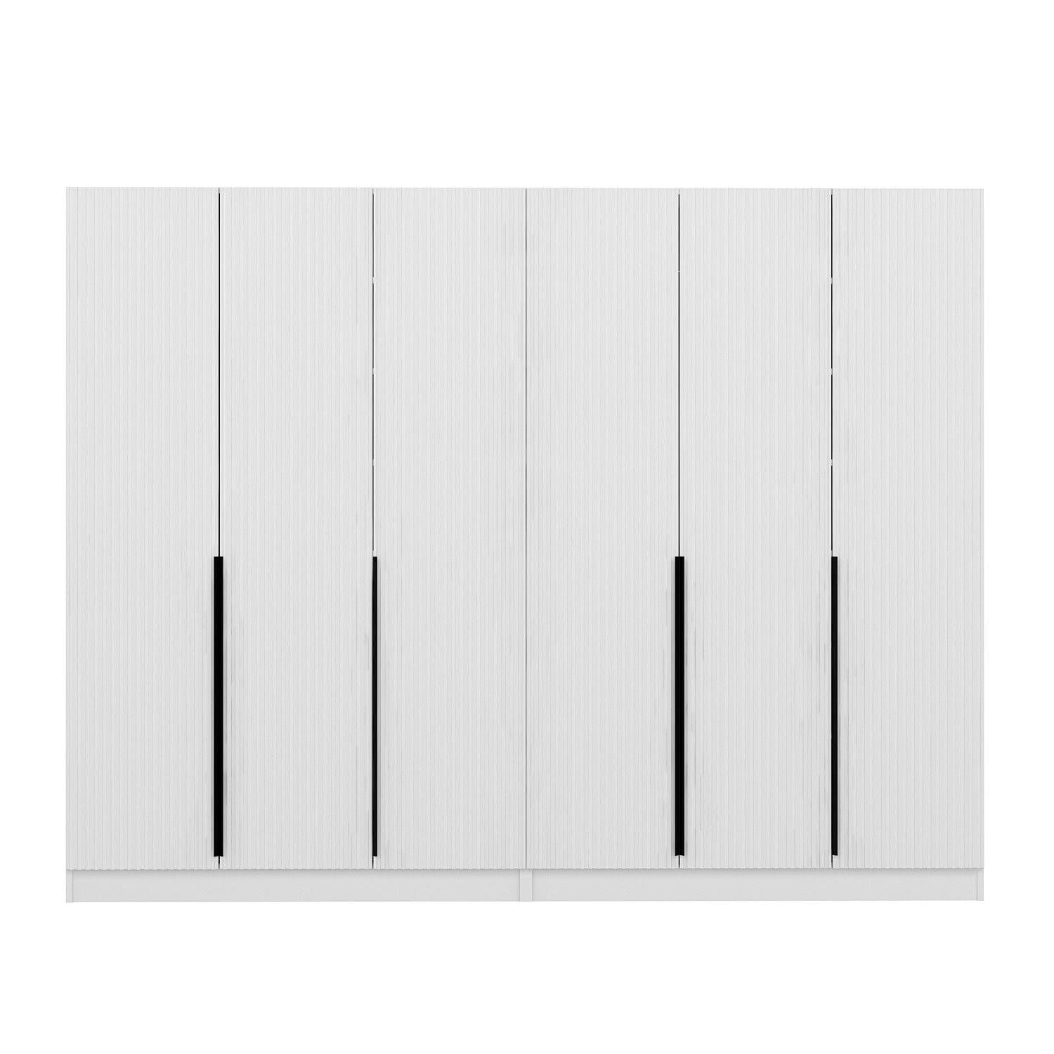 Asir Dulap din pal, cu 6 usi, Noah 8258 Alb, l270xA35xH210 cm