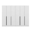 Asir Dulap din pal, cu 6 usi, Noah 8258 Alb, l270xA35xH210 cm