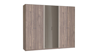 Dogtas Dulap din pal cu 6 usi si oglinda, Costa Natur, l270xA61,1xH220,1 cm