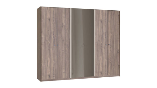 Dogtas Dulap din pal cu 6 usi si oglinda, Costa Natur, l270xA61,1xH220,1 cm