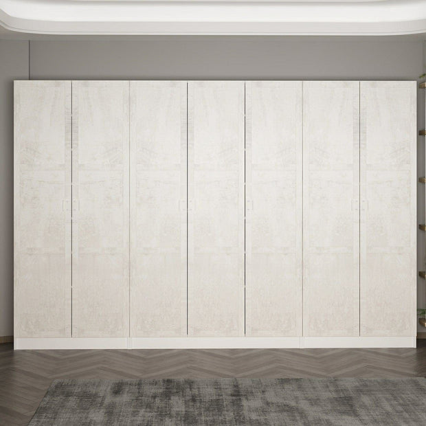 Dulap din pal, cu 7 usi, Noah 8237 Alb, l315xA35xH210 cm (1)