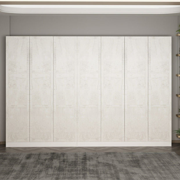 Dulap din pal, cu 7 usi, Noah 8238 Alb, l315xA35xH210 cm (1)