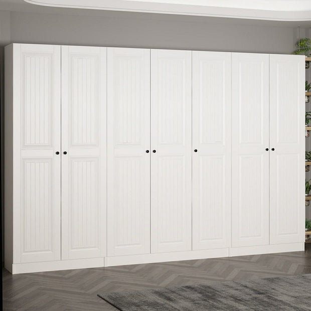 Asir Dulap din pal, cu 7 usi, Noah 8248 Alb, l315xA35xH210 cm