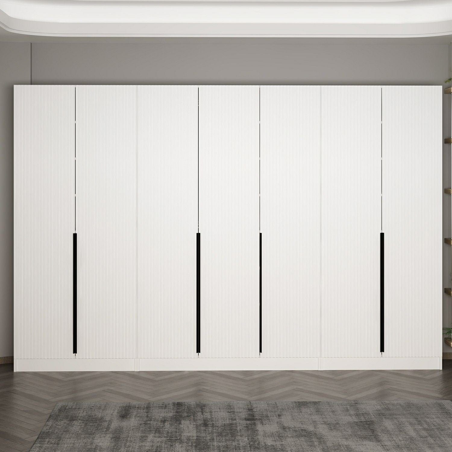 Dulap din pal, cu 7 usi, Noah 8259 Alb, l315xA35xH210 cm (1)