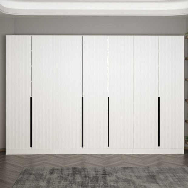 Dulap din pal, cu 7 usi, Noah 8259 Alb, l315xA35xH210 cm (1)