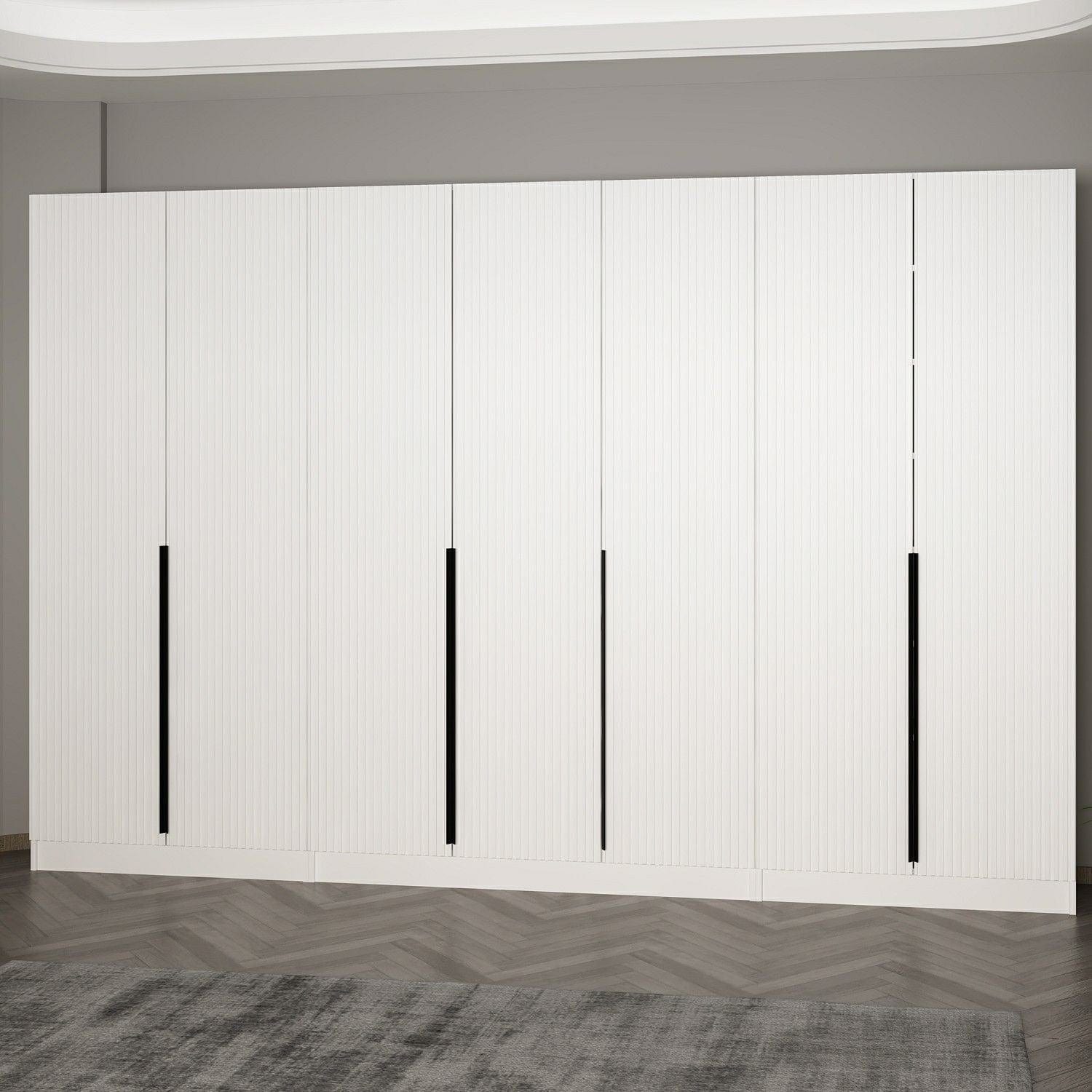 Asir Dulap din pal, cu 7 usi, Noah 8259 Alb, l315xA35xH210 cm