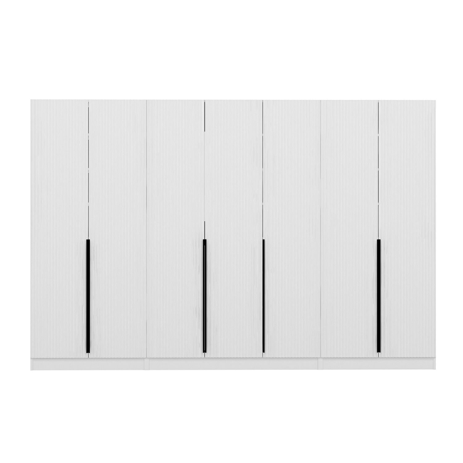 Dulap din pal, cu 7 usi, Noah 8259 Alb, l315xA35xH210 cm (4)