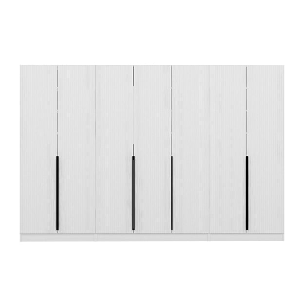 Dulap din pal, cu 7 usi, Noah 8259 Alb, l315xA35xH210 cm (4)