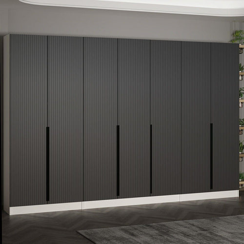 Dulap din pal, cu 7 usi, Noah 8270 Antracit, l315xA35xH210 cm