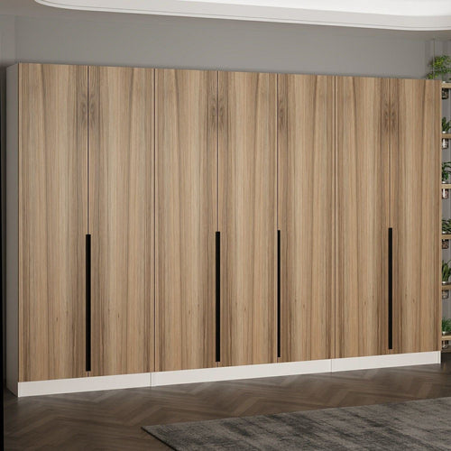 Asir Dulap din pal, cu 7 usi, Noah 8281 Nuc, l315xA35xH210 cm