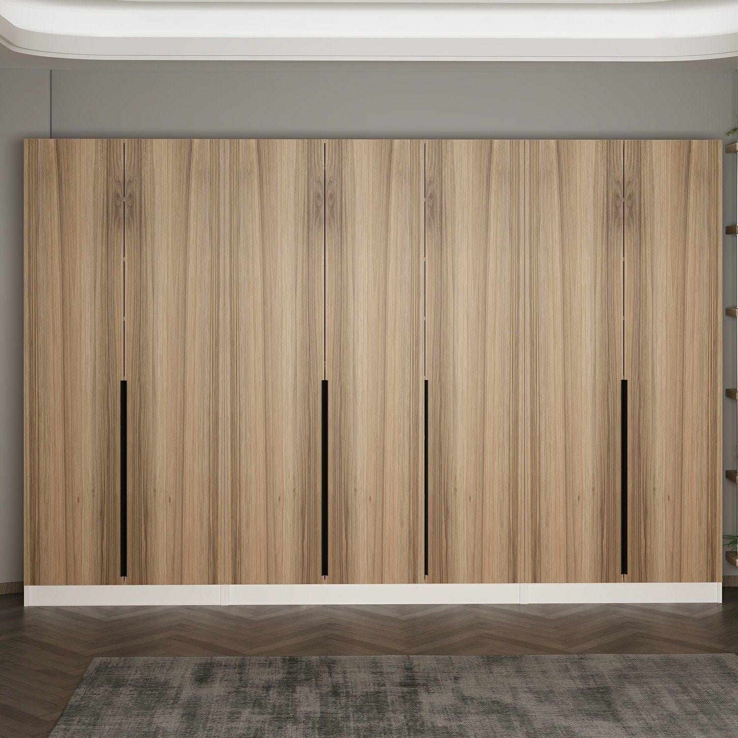 Asir Dulap din pal, cu 7 usi, Noah 8281 Nuc, l315xA35xH210 cm