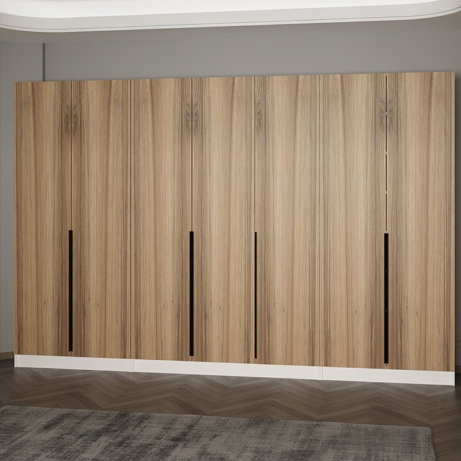 Asir Dulap din pal, cu 7 usi, Noah 8281 Nuc, l315xA35xH210 cm