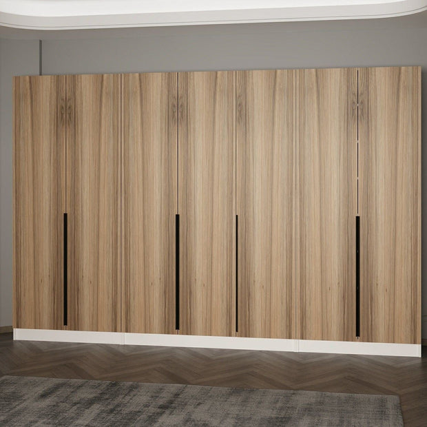 Asir Dulap din pal, cu 7 usi, Noah 8281 Nuc, l315xA35xH210 cm