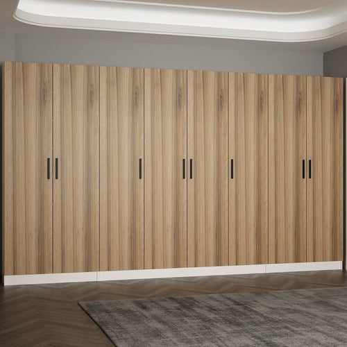 Asir Dulap din pal, cu 8 usi, Noah 8228 Nuc, l360xA35xH210 cm