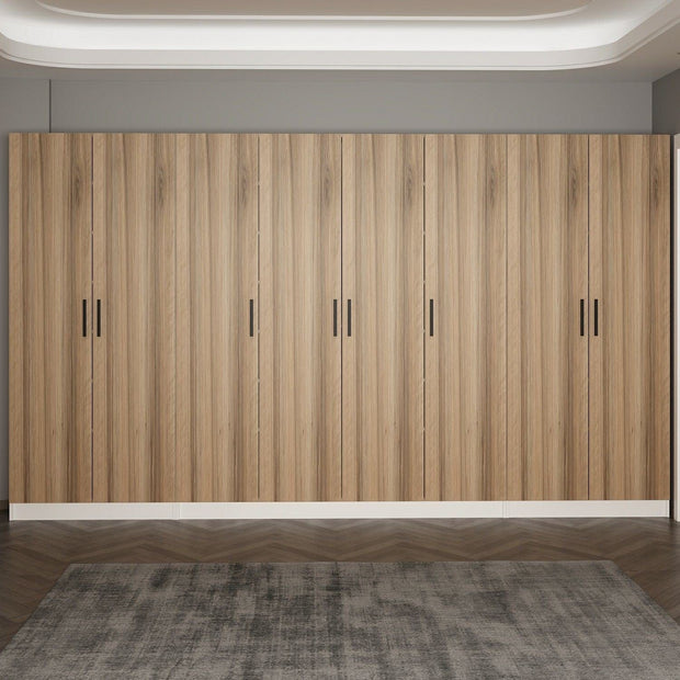 Asir Dulap din pal, cu 8 usi, Noah 8228 Nuc, l360xA35xH210 cm