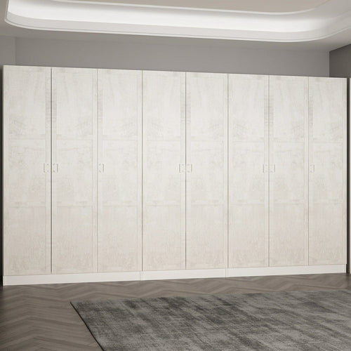 Dulap din pal, cu 8 usi, Noah 8240 Alb, l360xA35xH210 cm
