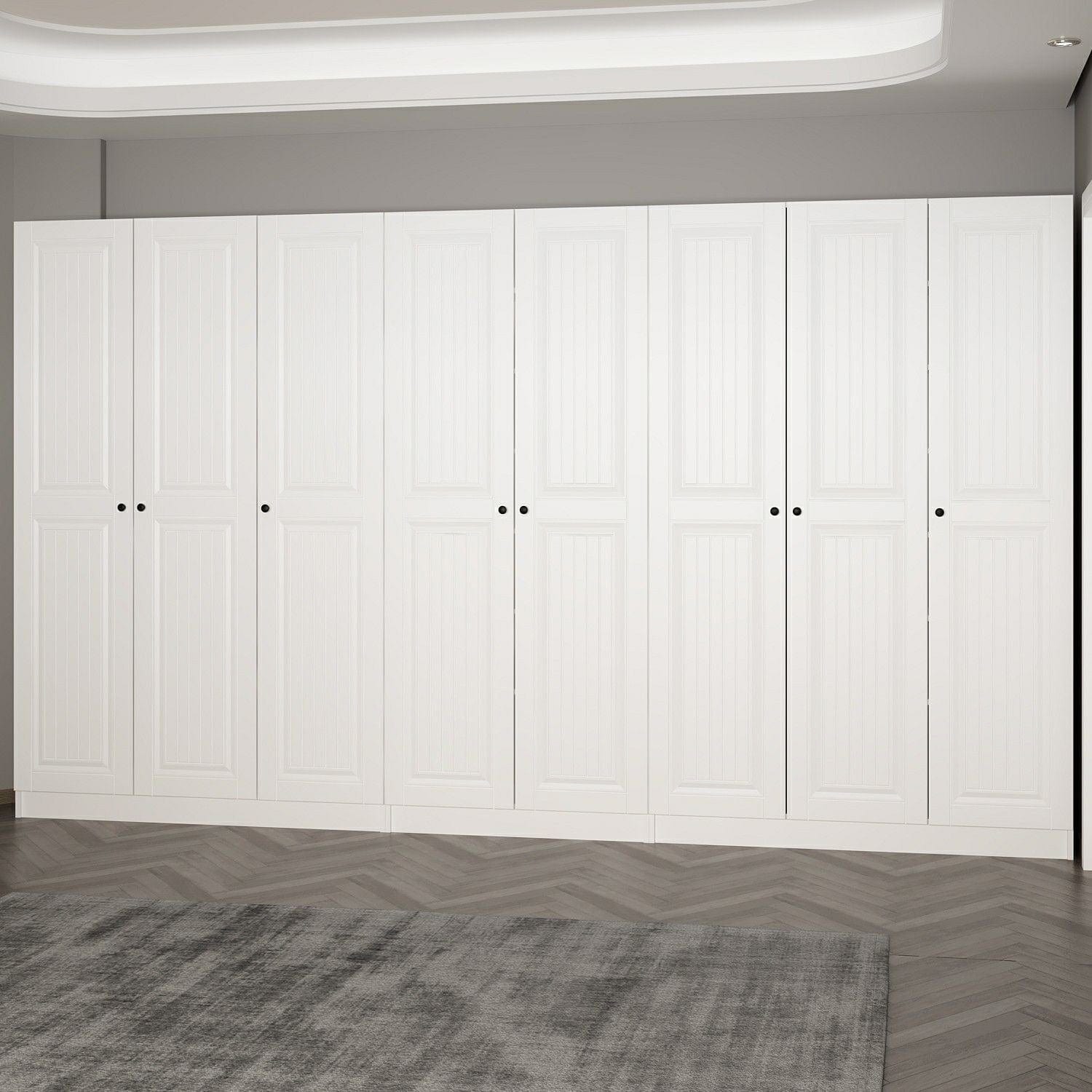 Asir Dulap din pal, cu 8 usi, Noah 8251 Alb, l360xA35xH210 cm