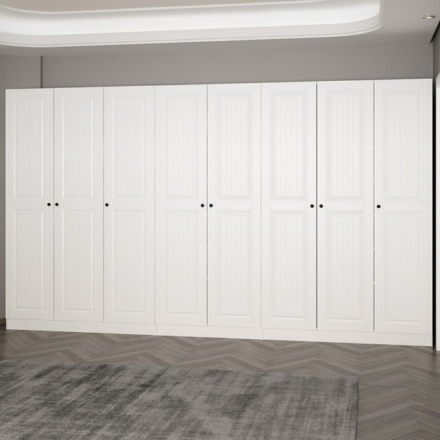 Asir Dulap din pal, cu 8 usi, Noah 8251 Alb, l360xA35xH210 cm