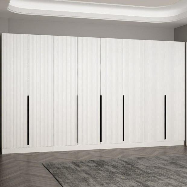 Asir Dulap din pal, cu 8 usi, Noah 8261 Alb, l360xA35xH210 cm