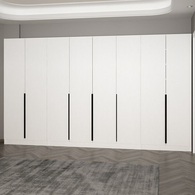 Asir Dulap din pal, cu 8 usi, Noah 8261 Alb, l360xA35xH210 cm