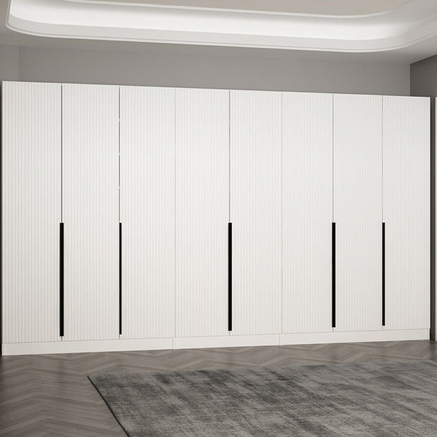 Dulap din pal, cu 8 usi, Noah 8262 Alb, l360xA35xH210 cm