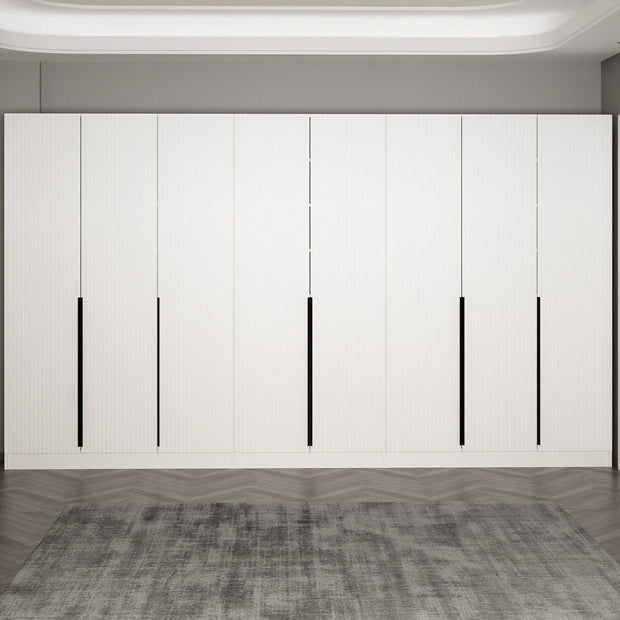 Dulap din pal, cu 8 usi, Noah 8262 Alb, l360xA35xH210 cm (1)