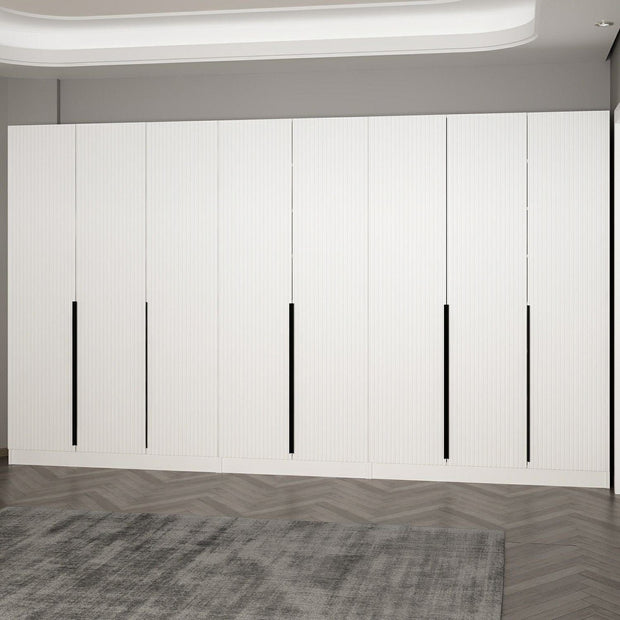 Dulap din pal, cu 8 usi, Noah 8262 Alb, l360xA35xH210 cm (2)