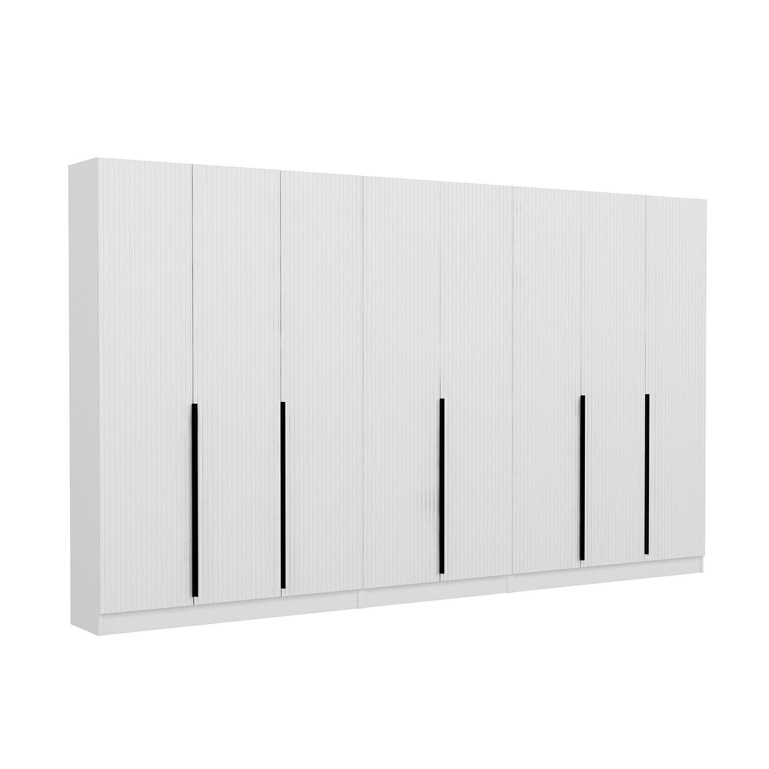 Asir Dulap din pal, cu 8 usi, Noah 8262 Alb, l360xA35xH210 cm