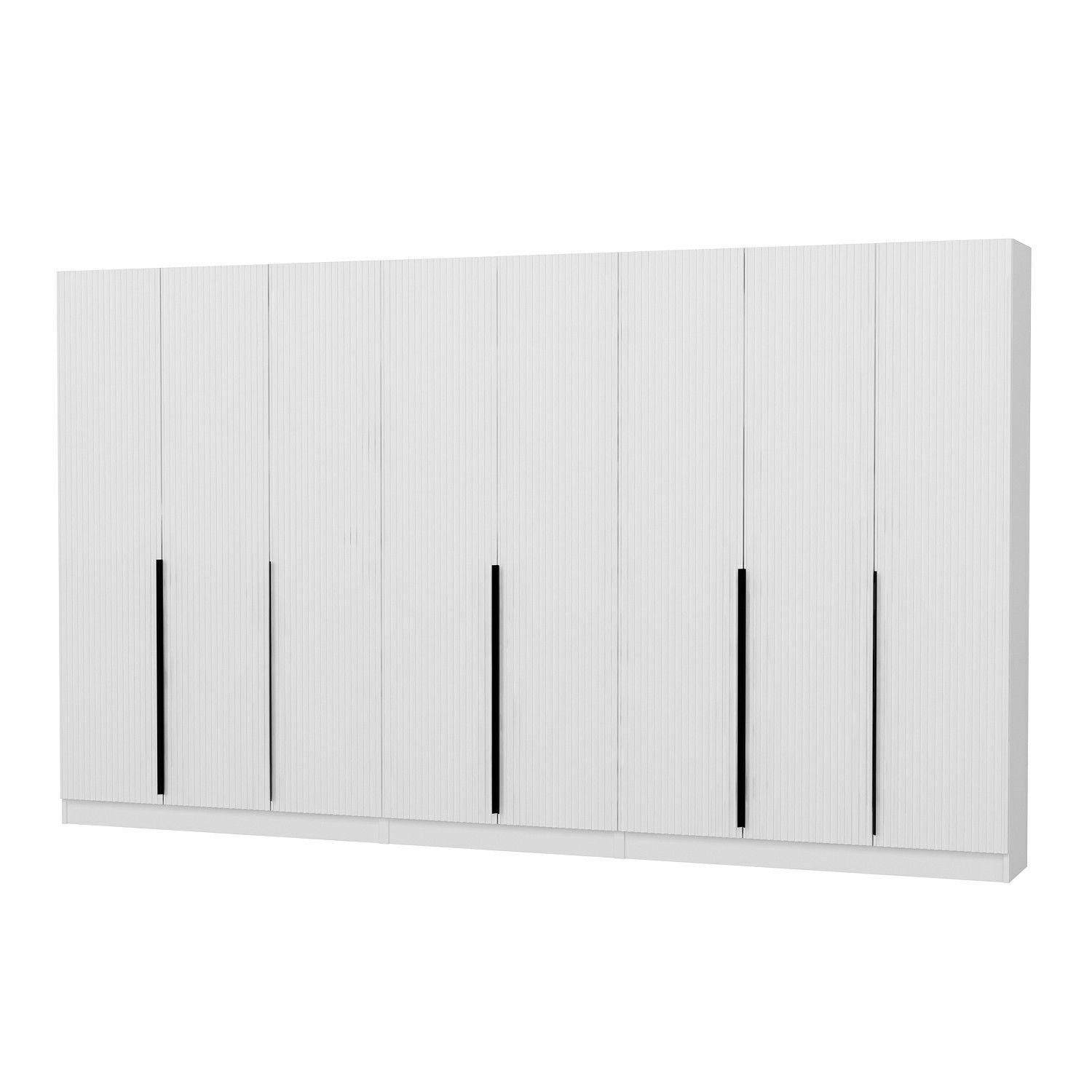 Asir Dulap din pal, cu 8 usi, Noah 8262 Alb, l360xA35xH210 cm