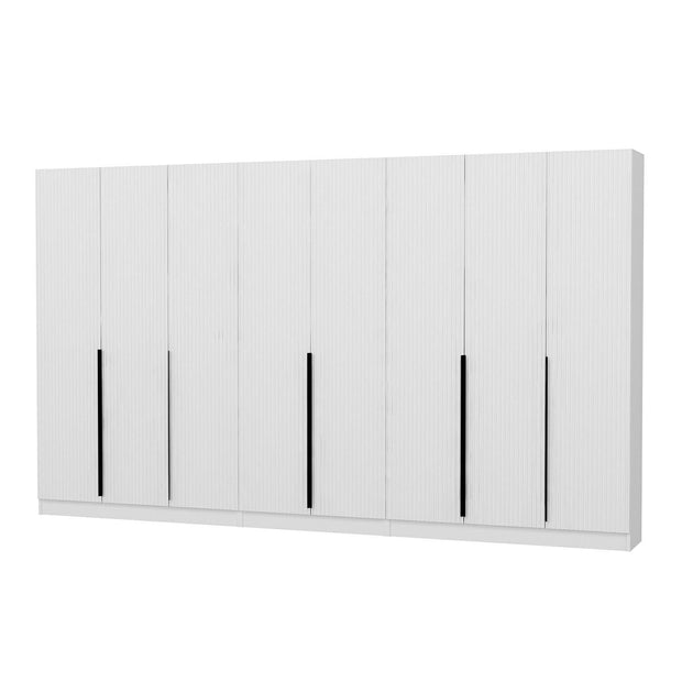 Asir Dulap din pal, cu 8 usi, Noah 8262 Alb, l360xA35xH210 cm