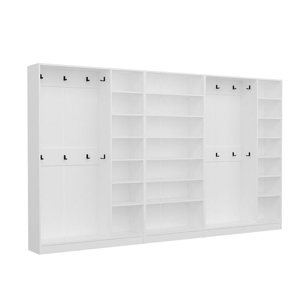 Dulap din pal, cu 8 usi, Noah 8262 Alb, l360xA35xH210 cm (6)