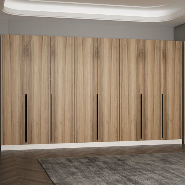 Dulap din pal, cu 8 usi, Noah 8284 Nuc, l360xA35xH210 cm