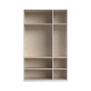 Jela Dulap din pal si MDF, cu 3 usi, Avis P3/AV Alb / Nuc Pacific, l137xA56xH224 cm