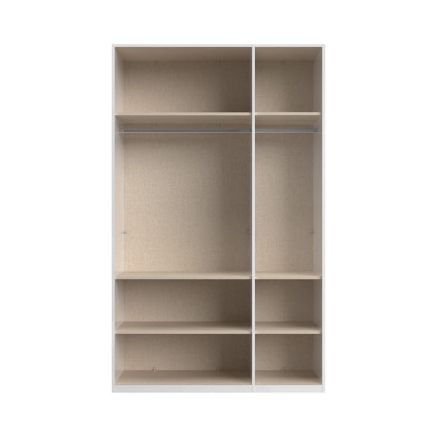 Jela Dulap din pal si MDF, cu 3 usi, Avis P3/AV Alb / Nuc Pacific, l137xA56xH224 cm