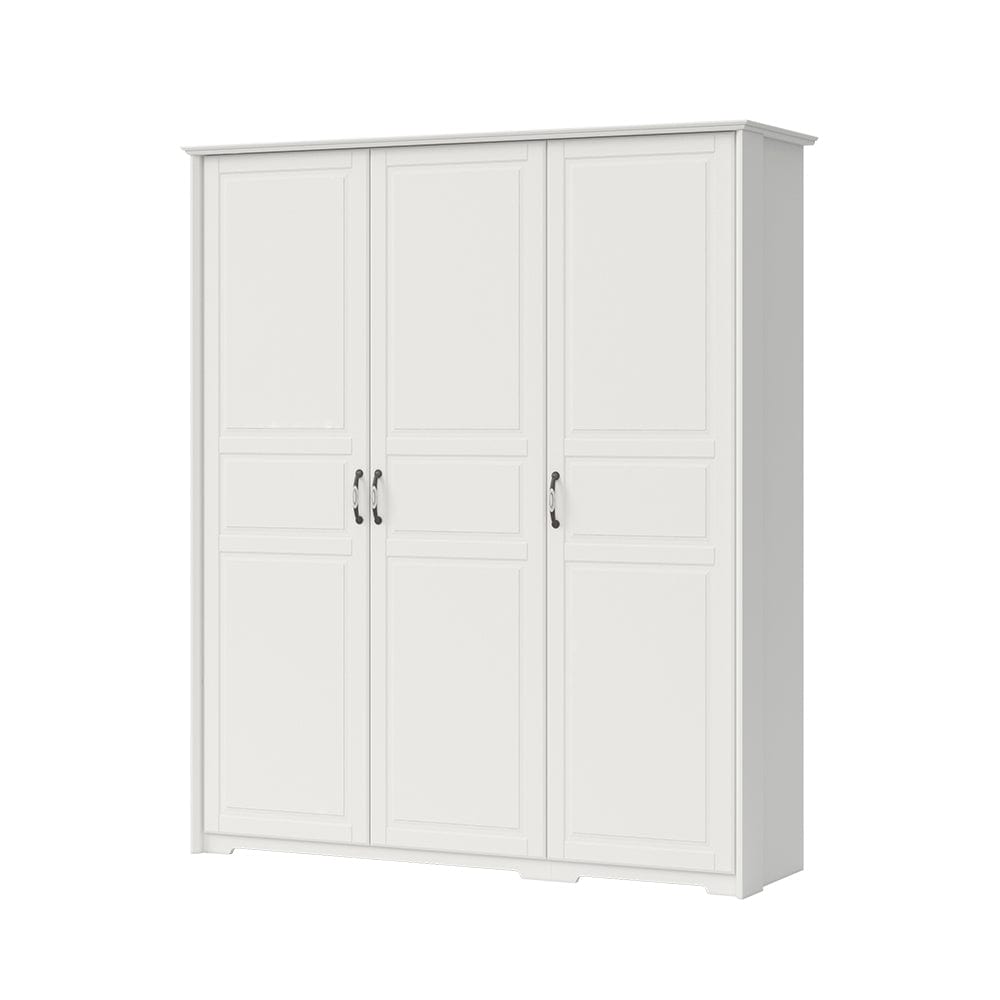 Jela Dulap din pal si MDF, cu 3 usi, Evergreen P3/EG Medium Ivoir Mat / Pin Polar, l191xA58xH224 cm