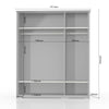 Jela Dulap din pal si MDF, cu 3 usi, Evergreen P3/EG Medium Ivoir Mat / Pin Polar, l191xA58xH224 cm