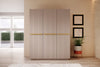 Dulap din pal si MDF, cu 3 usi, Nicole 150-3D Auriu, l150xA62xH207 cm (6)