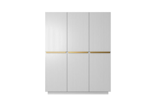 Dulap din pal si MDF, cu 3 usi, Nicole 150-3D Auriu, l150xA62xH207 cm (11)