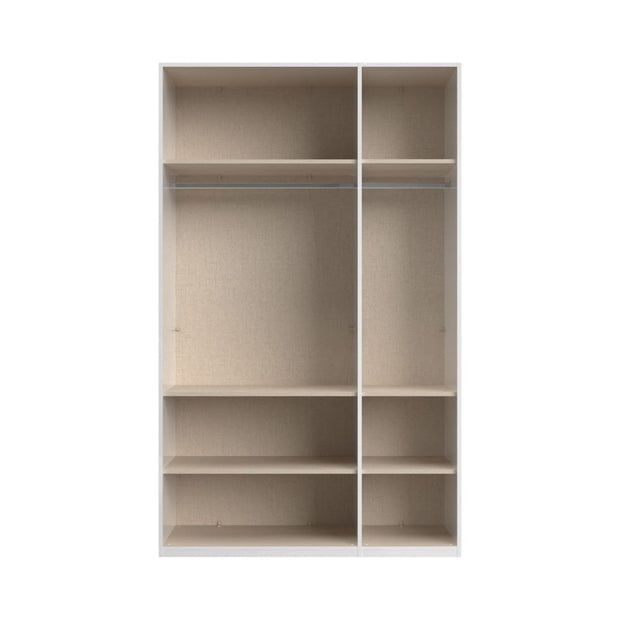 Jela Dulap din pal si MDF, cu 3 usi si oglinda, Avis P3-2OG/AV Alb / Nuc Pacific, l137xA56xH224 cm