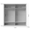 Jela Dulap din pal si MDF, cu 4 usi, Tara Medium P4/TA Grafit / Nuc Pacific, l236xA59xH227 cm
