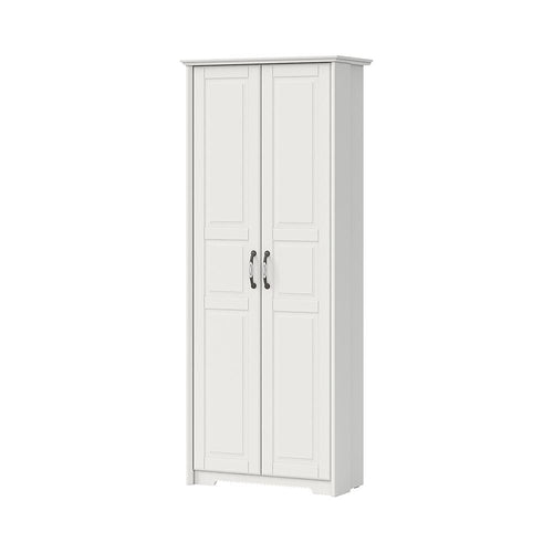 Jela Dulap hol din pal si MDF, cu 2 usi, Evergreen Ivoir Mat / Pin Polar, l78xA39xH191 cm