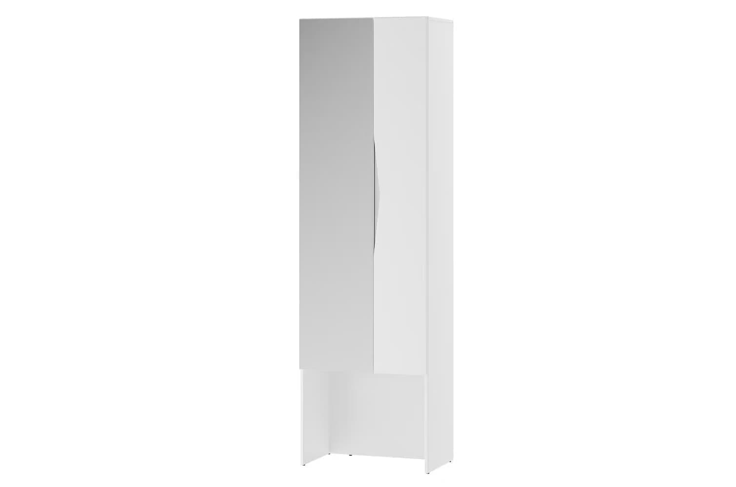 Szynaka Dulap hol din pal si MDF, cu 2 usi si oglinda, Lucca 08 Alb, l60xA38xH199 cm