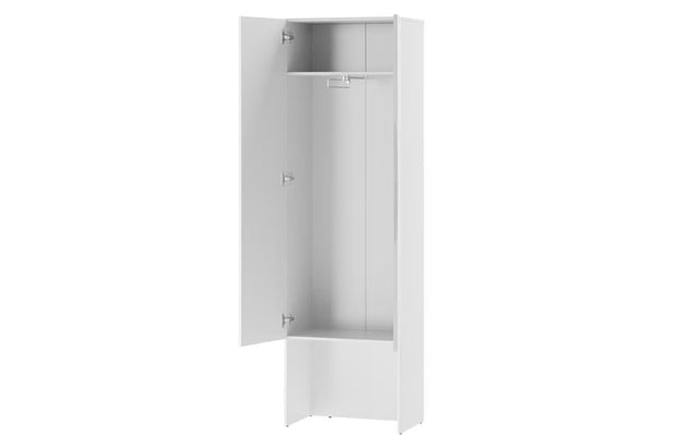 Szynaka Dulap hol din pal si MDF, cu 2 usi si oglinda, Lucca 08 Alb, l60xA38xH199 cm