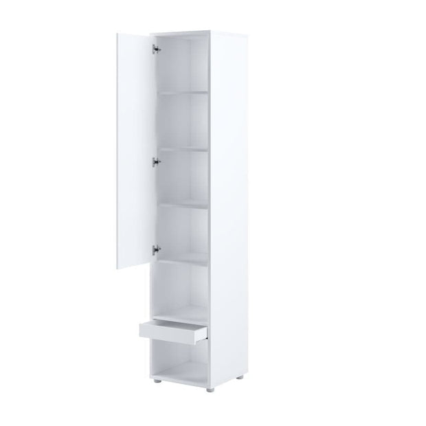 Dulap inalt cu 1 usa si 1 sertar, BC07 Alb Mat, l45xA46xH217,8 cm (1)
