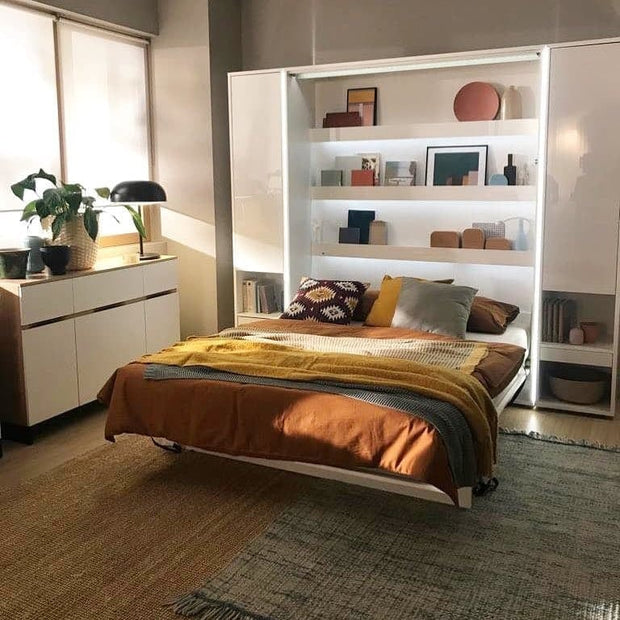 Lenart Dulap inalt cu 1 usa si 1 sertar, BC07 Alb Mat, l45xA46xH217,8 cm