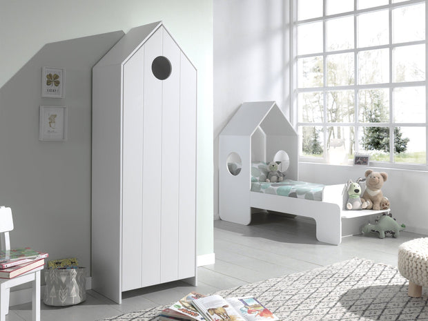 Vipack Dulap tip casuta din MDF, cu 1 usa pentru copii Casami Alb, l57,6xA37xH171,3 cm