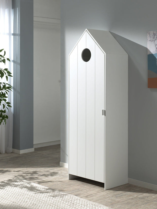 Vipack Dulap tip casuta din MDF, cu 1 usa pentru copii Casami Alb, l57,6xA37xH171,3 cm